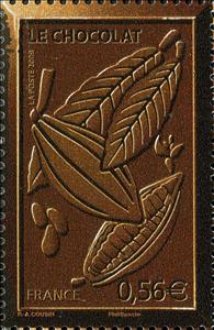 Stamp, Chocolate, France,  , Food