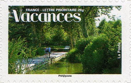 Stamp, Trees, France,  , Gardens, Parks