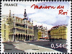 Stamp, Brussels - King's House, France,  