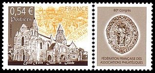 Se-tenant, Poitiers: Congress of the French FFAP.Fédération of Philatel, France,  