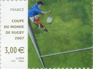 Stamp, Rugby - Lenticular stamp, France,  , Sport