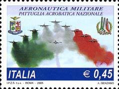 Stamp, Acrobatic flight, Italy,  