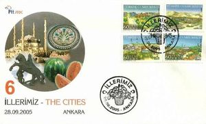 Turkish Provinces, 6 (FDC)