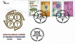 First Day Cover, 50th Of The Europe Stamps (FDC), Turkey,  