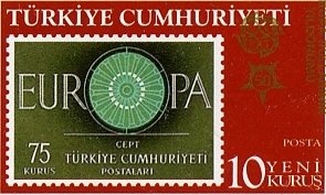 Stamp, Motif of the 1960 Europa CEPT, Turkey,  