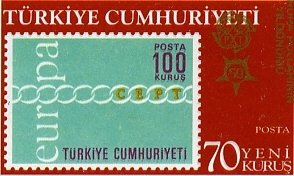 Stamp, Motif of the 1971 Europa CEPT, Turkey,  