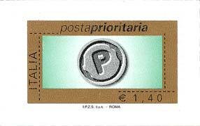 Stamp, Priority Mail, Italy,  