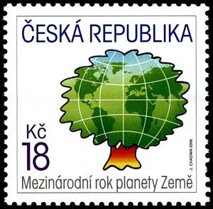 Stamp, International Year of Planet Earth, Czech Republic,  , Trees