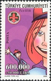 Stamp, Girl Scout, Turkey,  , Scouting