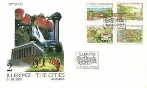 First Day Cover, Turkish Provinces, 2 (FDC), Turkey,  