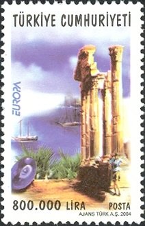 Tourist at Archaeological Ruins, Ships