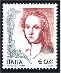 Stamp, Women in Art, Italy,  , Paintings, Women