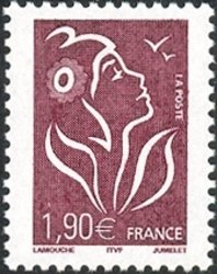 Stamp, Marianne of Lamouche, France,  