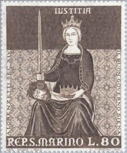 Stamp, Fresco's, San Marino,  , Frescos