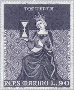 Stamp, Fresco's, San Marino,  , Frescos