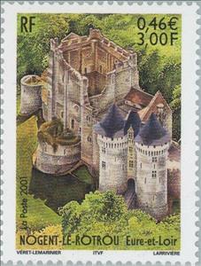 Stamp, Castle of Nogent le Rotrou - Eure et Loire, France,  , Tourism, Castles