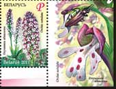 Stamp, Dark-winged orchis, Belarus,  