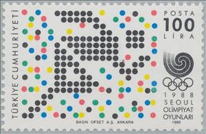 Stamp, Running, Turkey,  , Olympic Games, Running