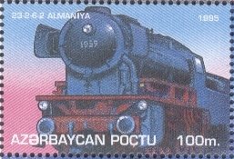 Stamp, 23-2-6-2 (Germany), Azerbaijan,  , Railways, Steam Traction