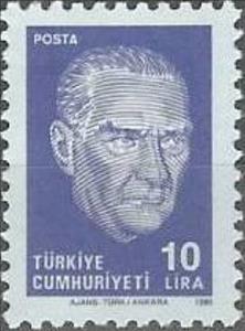 Stamp, Portrait of Ataturk, Turkey,  