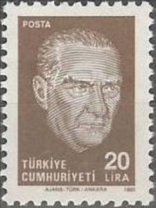 Stamp, Portrait of Ataturk, Turkey,  