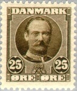 Stamp, King Frederik VIII, Denmark,  , Heads of State, Kings
