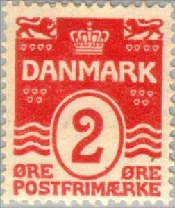 Stamp, Figure 'wave'- type, Denmark,  , Numbers