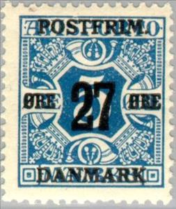 Stamp, Surcharge, Denmark,  , Numbers