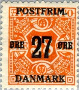 Stamp, Surcharge, Denmark,  , Numbers