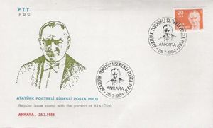 First Day Cover, Definitive Postage Stamps, 1984, Ataturk (FDC), Turkey,  