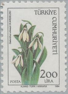 Stamp, Snowdrop (Galanthus Elwesii), Turkey,  , Flowers, Plants (Flora)