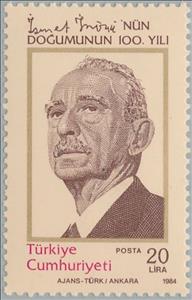 Stamp, Ismet Inonu, Second President of Turkey (1884-1973), Turkey,  