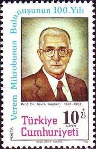 Stamp, Tevfik Sağlam, Bacteriologist (1882-1963), Turkey,  