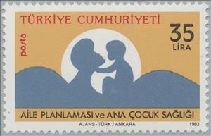 Stamp, Mother and Child, Turkey,  