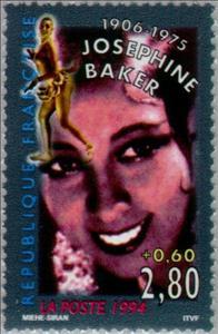 Stamp, Joséphine Baker (1906-1975), France,  , Famous People, Actors
