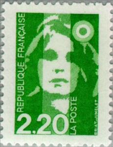 Stamp, Marianne of Briat, France,  