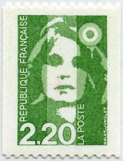 Marianne of Briat coil stamp
