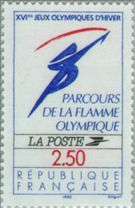 Stamp, Olympic torch route- Albertville, France,  , Special Occasions, Sport, Olympic Games