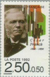 Stamp, César Franck (1822-1890), France,  , Famous People, Music, Composers