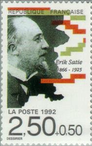 Stamp, Erik Satie (1866-1925), France,  , Famous People, Music, Composers