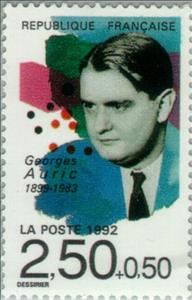 Stamp, Georges Auric (1899-1933), France,  , Famous People, Music, Composers