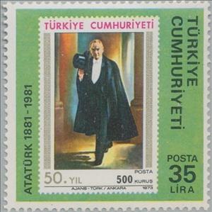 Stamp, Kemal Ataturk, President, TR2304, Turkey,  , Stamps