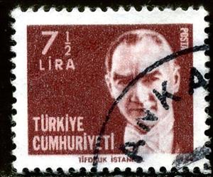 Stamp, Ataturk, Turkey,  , Heads of State, Famous People
