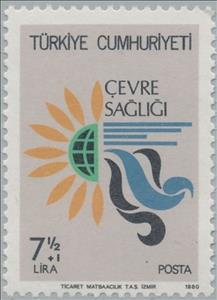 Stamp, Water Pollution from Chemical Waste Water, Turkey,  , Environment Protection, Seals (Emblems)
