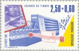 Stamp, The trades of the mail: postal sorting, France,  , Postal Services, Philately, Stamp Day, Letters (Mail)