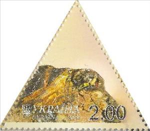 Stamp, Carpatit, Ukraine,  , Minerals, Triangle Stamps