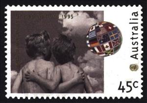 Stamp, 50 years U.N.O., Australia,  , U.N.O., Organizations