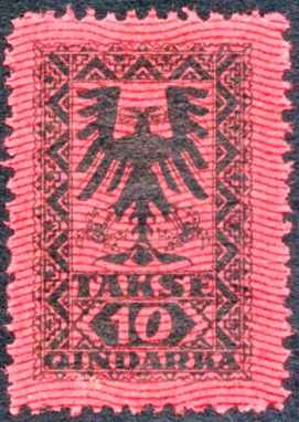 Stamp, Coat of arms, Albania,  