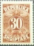 Stamp, Eagle and Value, Albania,  