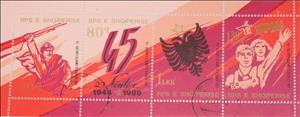 Se-tenant, Tenant of 2419-21, Albania,  , Liberations